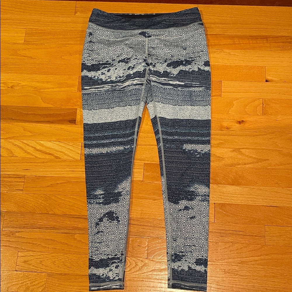 Lucy Blue and Light Blue Patterned Women's Leggings